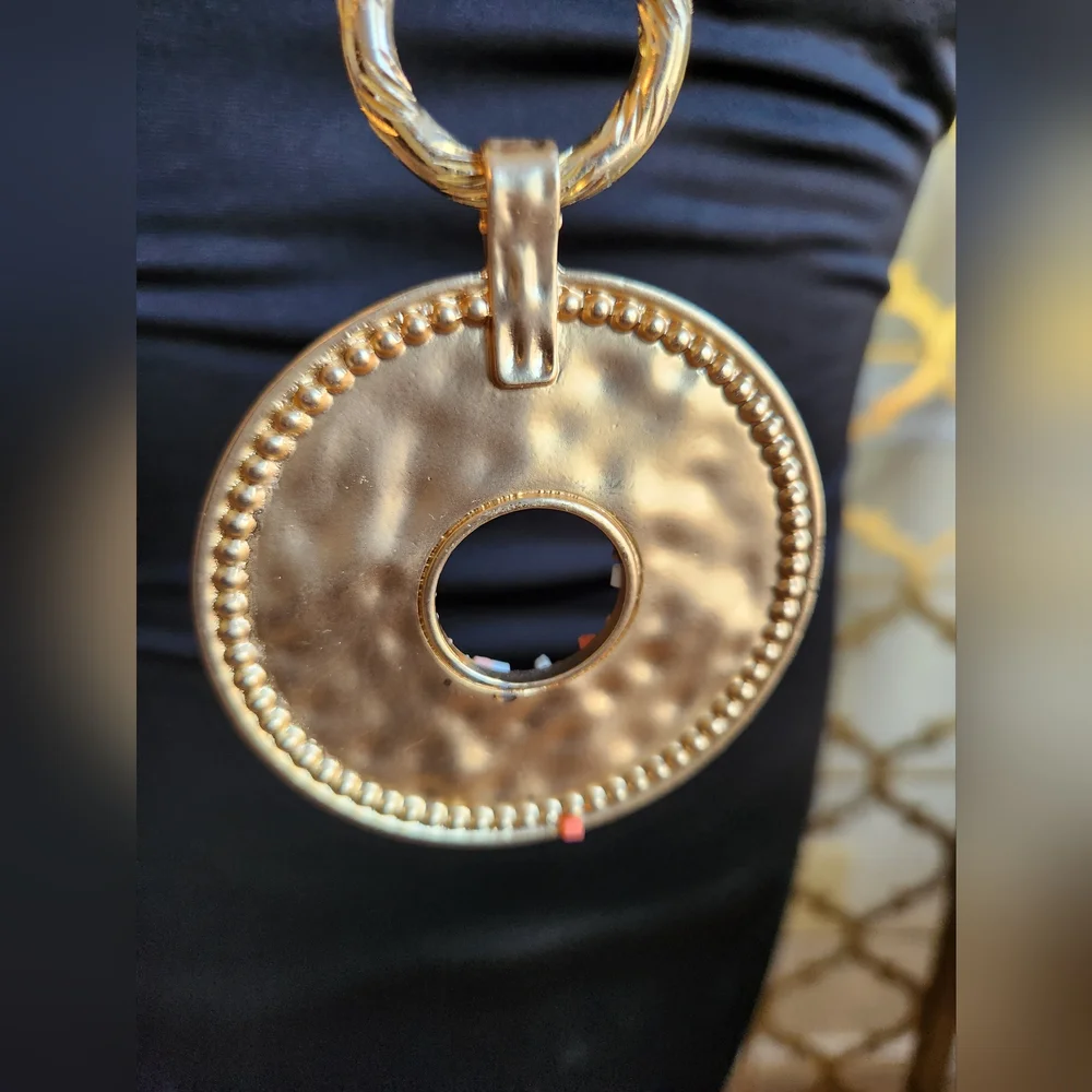 Pleasantly Peach, Tan, Gold & Brown Chain Necklace - Picture 7 of 16